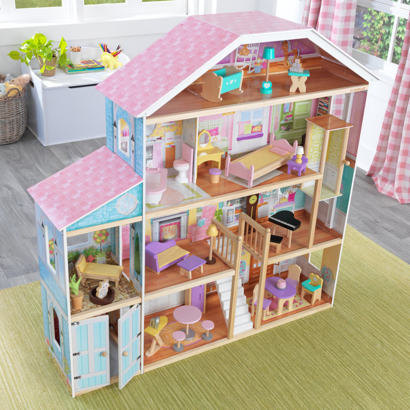 Kidkraft Grand View Mansion Dollhouse with EZ Kraft Assembly